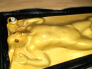 two women fetish latex asslicking and anal mff