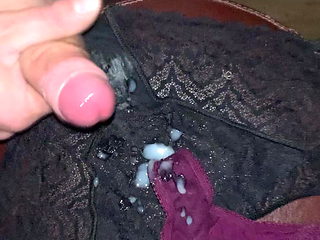 Neighboors stolen Panty Cumshot