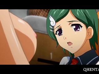 Busty Hentai teacher riding her hung student