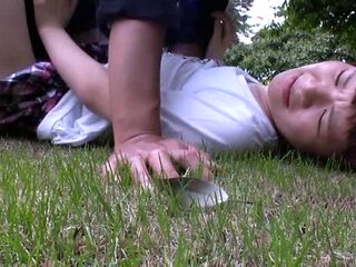 Japanese Teen Night Outdoor Pussyfingering