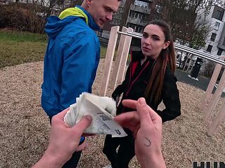 Pavlos and Sakura Hell share cock for money in the car