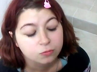 Cute girl gets big cumshot