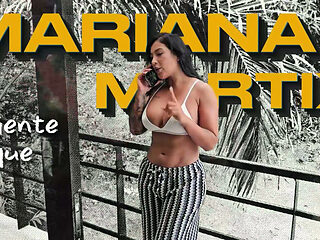 Mariana makes Yeri and Raul give her a double penetration in the pool in the rain