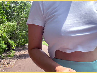 Perfect Braless Tits in Public
