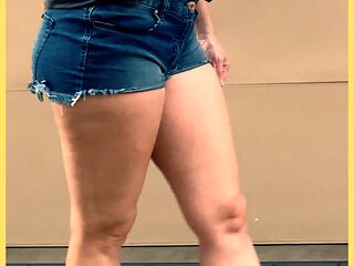 Wifey walks around apartment braless and massive side boob flashing