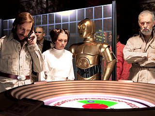 Cock craving brunette is happy to play with a couple of rods