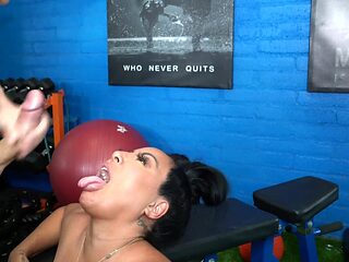 Big Arse Latina Banging Hefty Meatpipe Stud at The Gym