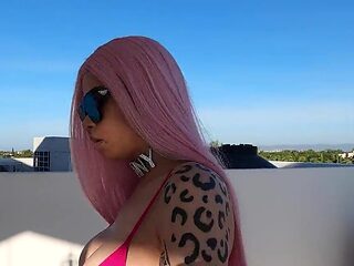 Natural big-breasted sex doll Penny Unicorn gets smashed