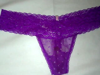 My Sisters Sparkly Purple Mesh Victorias Secret Thong 