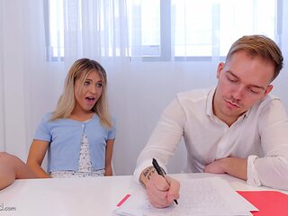 My College Tutor Just Fucked My Tight Pussy During Our Study Session