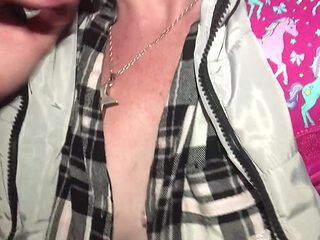 Got My Tits Out to Try and Cool Down Whilst Walking at Night