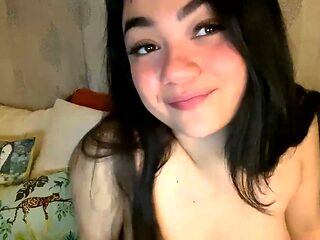 Teenage beauty captivates with daring panty passion in thrilling homemade play