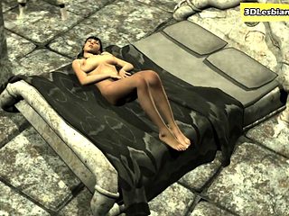 Two lesbian princesses have fun