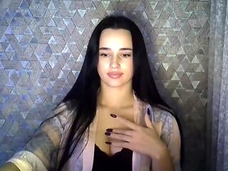 Big natural boobs pretty slim babe solo tease on cam