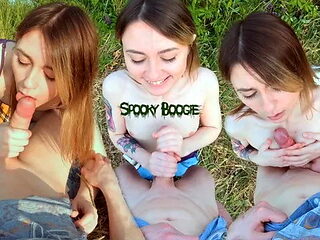 Cum on My Titties and Face! Virgin Teen Has Blowjob/titjob for the First Time...