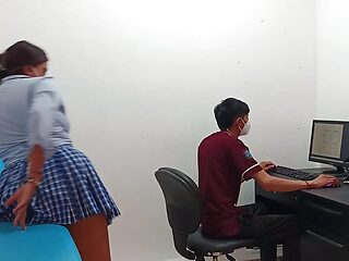 Perverted doctor fucks pussy of horny college girl 18+