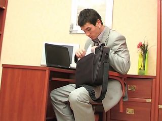 Boss punish Secretary for the loss of documents.