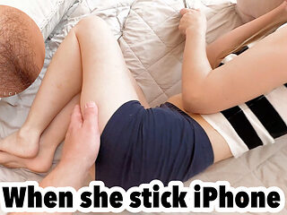 When I stick with 🤳 IPhone my step bros used to sniff my hairy virgin bush