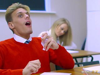 she sucking his dick right during the lesson