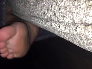 Sister soles while she sleeps