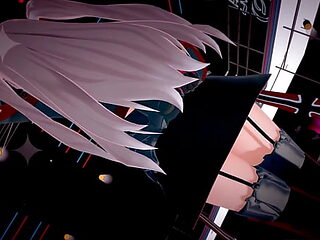 Cute 3D anime girls get it on in Azur Lane