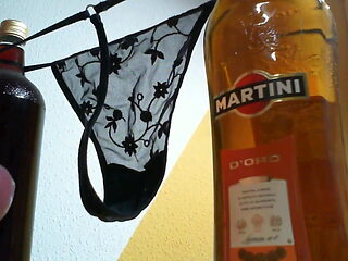 cum blast on black panties