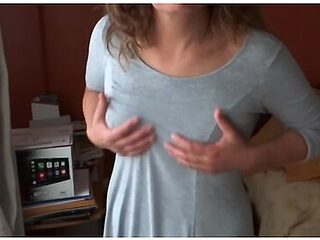 I Couldnt Resist Anymore, First Time I Masturbate In Front Of My Stepson And He Jerks Off