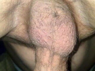 Hairy cock close up