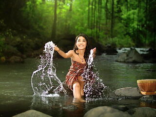 Naked model without clothes