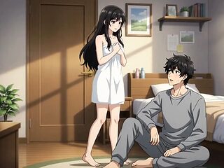 Stepsister catches stepbrother watching her change and invites him to