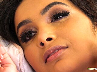 Kinky stepsister snuggles up with stepbrother in his bed