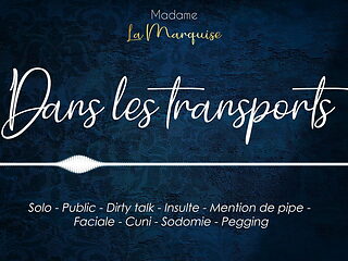 Teased in public by a masturbating french woman - French Audio porn