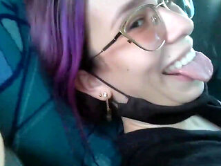 The wild girlfriend wants to get her pussy pounded right in the bus