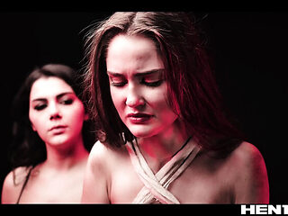 Valentina Nappi & Sonya Blaze Lesbian Fingering - BBW Babe Hogtied & Creamy 4K Porn