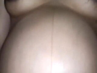 Pregnant Asian Wife Fucking while her Boobs spurting milk