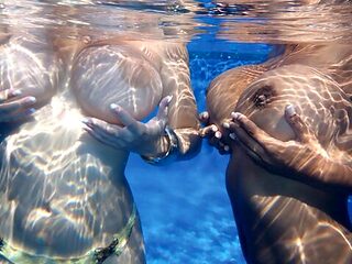 Gorgeous pool solo with a big-boobed mademoiselle Valory Irene