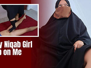 Hijab Stepsister Footjob with Cum on Socks - Minokiiko Amateur Asian MILF