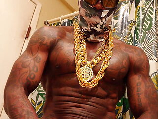 BBC Worship Hallelujah Johnson (Huge Black Hairy Cock Horus Stroking and Cum )