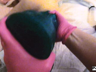 Siouxsie Q tries to fit the whole thing inside of him