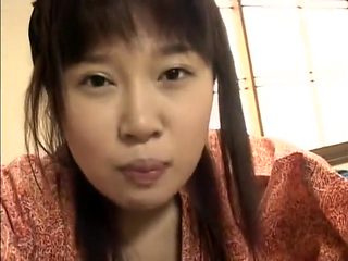 Innocent Asian chick enjoys having her mouth covered in sticky cum