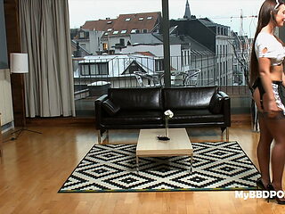 Submissive Julie Skyhigh Sips Anal Creampie From Her Ass