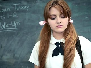 InnocentHigh - Cute Redhead Schoolgirl Fucks Pervy Teacher