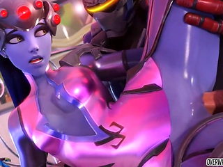 Sexy Overwatch heroes blowing dick and getting fucked deeply