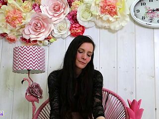 Mia Moons Slow Black Heel Tease in Sheer Stockings Footplay