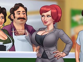 Sexy anime babe with big boobs brings summer vibes