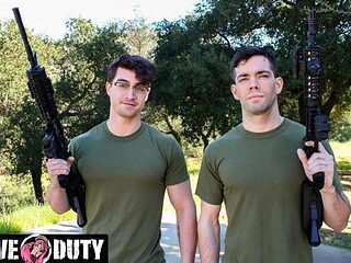 ActiveDuty - Shredded Bunk Bed Roomates Bareback Fuck 