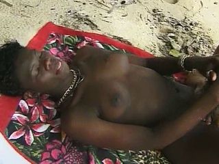 Stiff White Dick Slides Deep Into Furry Ebony Pussy