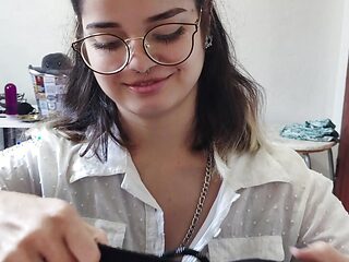 White Wolf OFC - I recorded White Moon VIP's cute little face as she sucked my cock