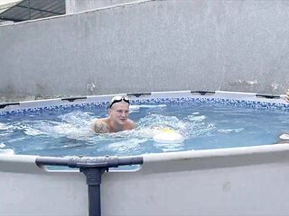 Russian slut gets dirty at the pool party