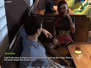 Temptations are everywhere 7: Tattooed redhead stripper takes big cock